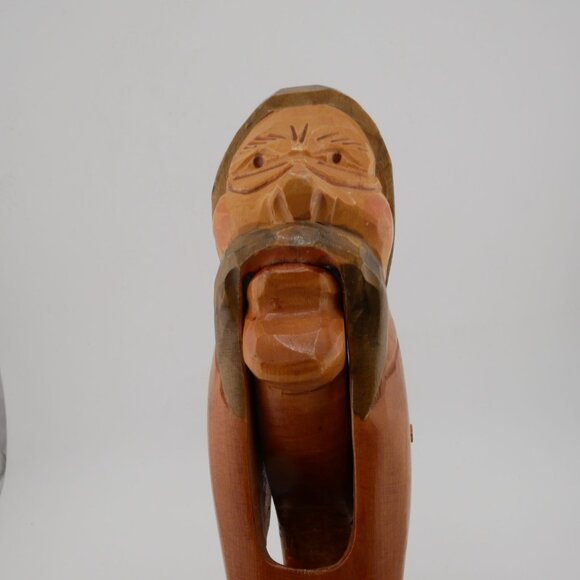 Vintage Hand-Carved Wooden Nutcracker Black Forest Folk Art Hand Crafted - Picture 2 of 10